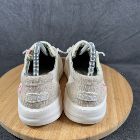 Hey Dude White and Pink Athletic Shoes - Picture 4 of 8